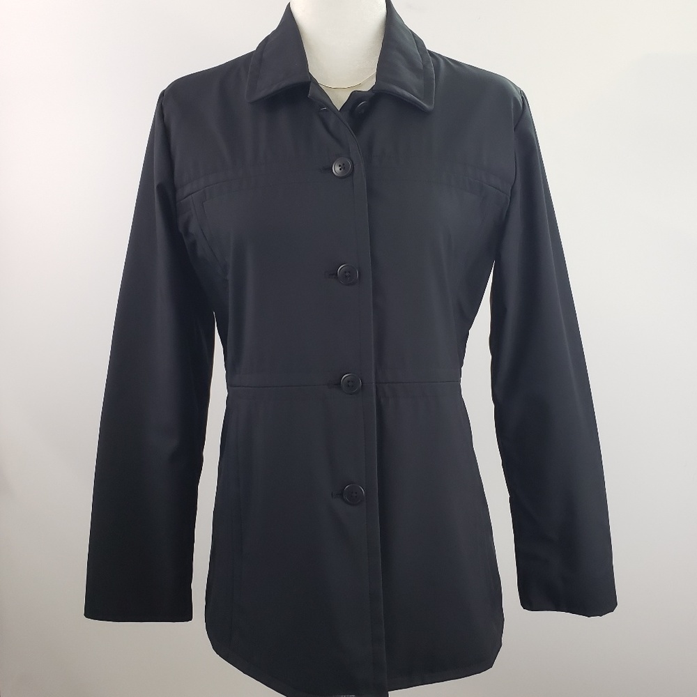 Gap Black Button Front Lightweight Jacket, Size S - image 3
